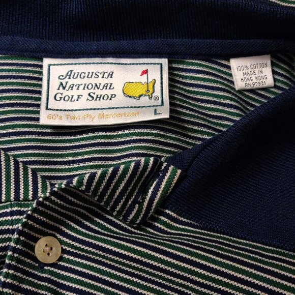 Augusta National Golf Shop 60's 2 Ply Mercerized Master's Golf Polo LARGE - Picture 5 of 7